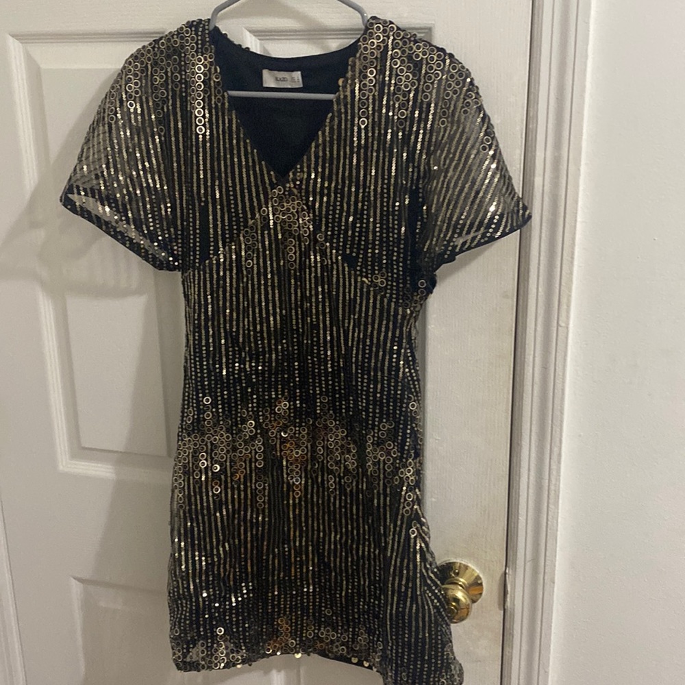 Black sequin dress